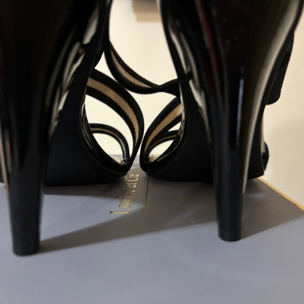 Calvin Klein Black Strappy Slingback Heels - Picture 5 of 8